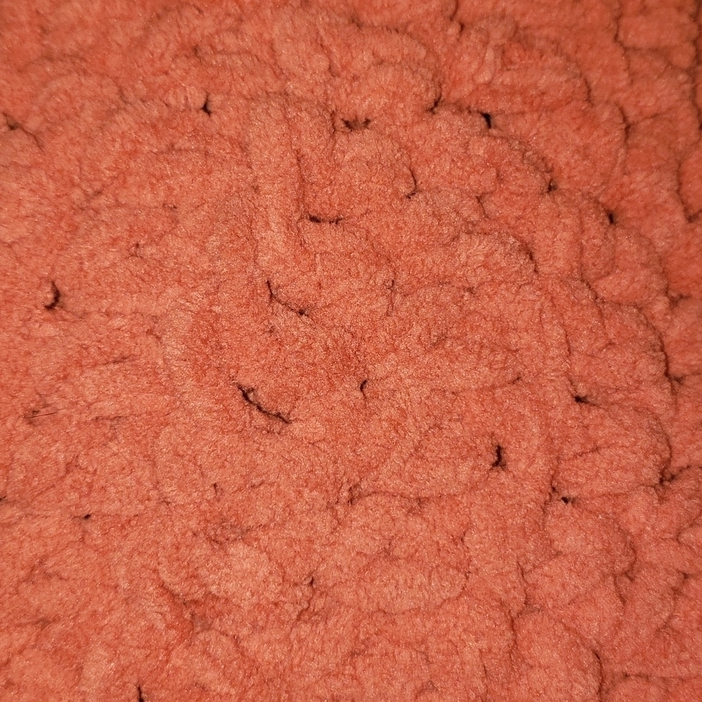 NEW- Handmade Chunky Fall Blanket- Burnt Orange - Picture 5 of 6